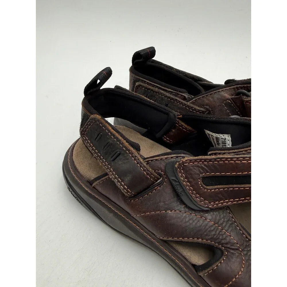 Clarks HUDSON 71812 Men's NEW Fisherman-Style Sandal Brown US Size 7 M